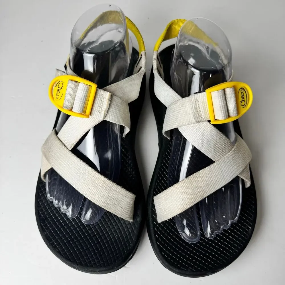 Chaco Z/1 Sandals Men’s M 8 Cream Yellow Vibram Hiking Sport Trail USA Assembled